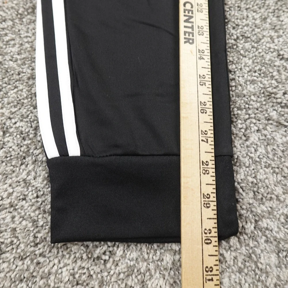 NEW Adidas Pants Mens M Black Track Warm Up Drawstring Jogger Sweatpants Run Gym